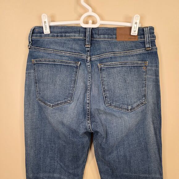 Women's Madewell 9" High-Rise Skinny Distressed Denim Jeans Raw Ankles | Size 29 - Picture 7 of 11